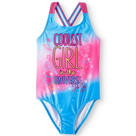 Jojo Siwa Jojo Siwa Crossback One Piece Swimsuit Little Girls And Big