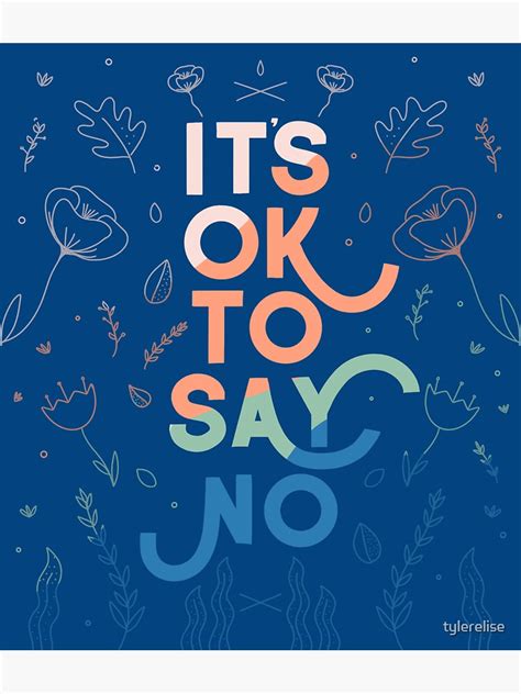 Its Ok To Say No Full Illustration Sticker For Sale By Tylerelise