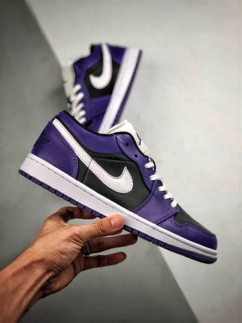 Air Jordan 1 Low Purple Black 553558 501 For Sale Sneaker Hello