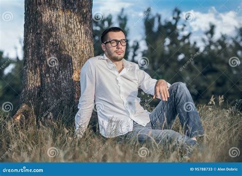 Man In Nature Stock Image Image Of Daylight Tree Charming 95788733