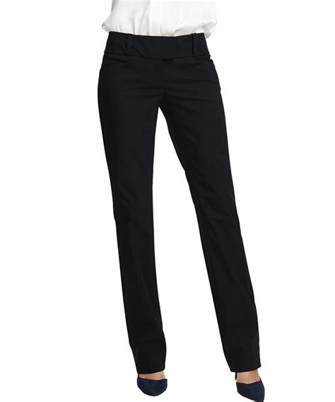 Ytuieky Womens Straight Pants For Work Casual Wear Stretch Black