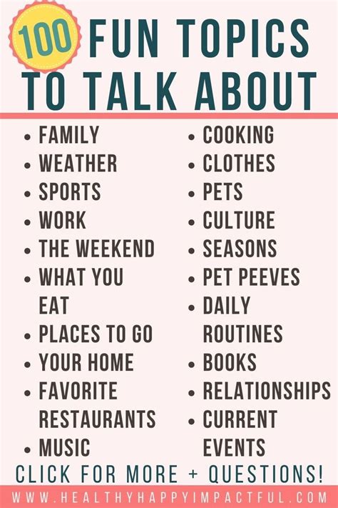 110 Interesting Topics To Talk About With Adults Kids Artofit