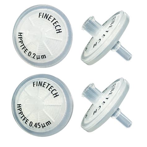 Hydrophobic Ptfe Syringe Filters 25mm Diameter 022μm Pore Size For