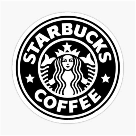 Starbucks Stickers In 2021 Black And White Stickers Black Stickers