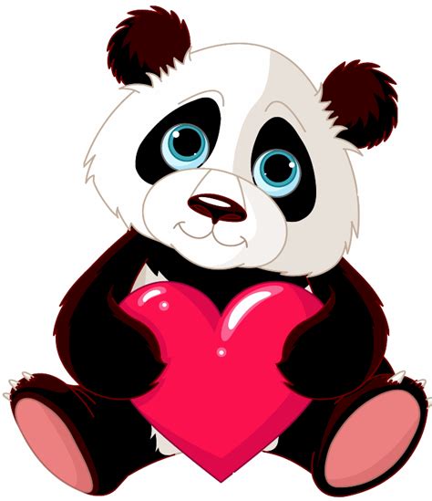 Love Panda Transp Back Panda Love Clip Art Png Download Full Size
