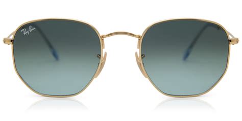 Ray Ban Rb3548n Hexagonal Metal Flat Lenses 001r5 Sunglasses In Gold