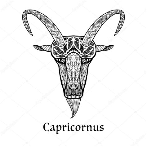 Zodiac Sign Capricorn — Stock Vector © Elenabesedina 85630996