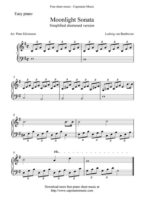 Printable Beginner Piano Music