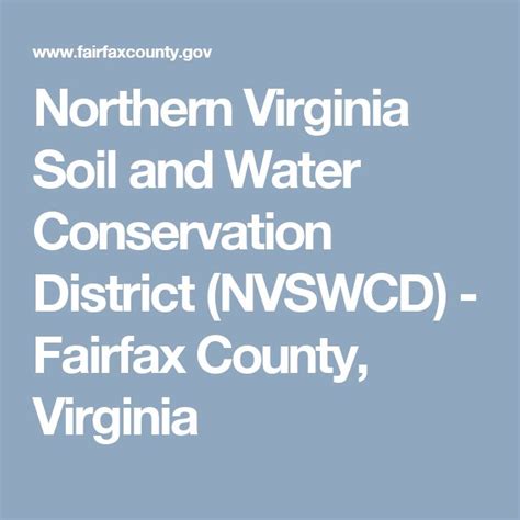 Northern Virginia Soil And Water Conservation District Nvswcd Soil