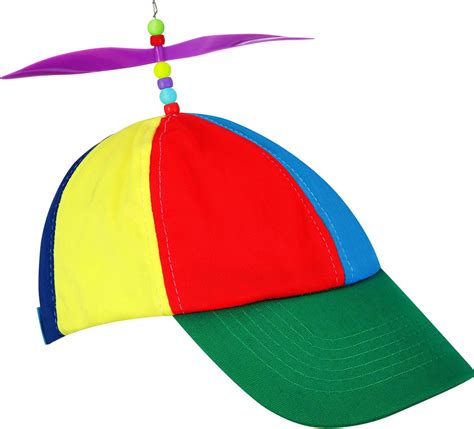 Syhood Propeller Hat Helicopter Clown Hat Rainbow Beanie Hat Colorful