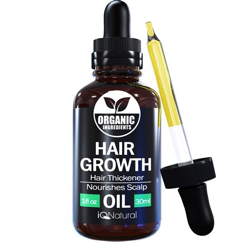 Iq Natural Hair Growth Oil For Men And Women For Natural Stronger Thicker Longer Hair Hair