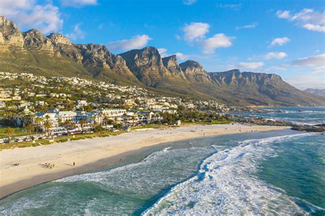 Beach In Camps Bay With Twelve Apostles Mountain In The Background Cape