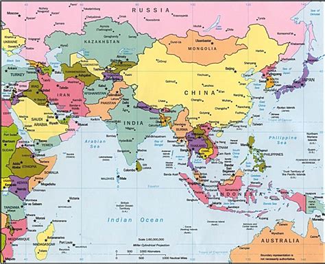 Asia Map Printable
