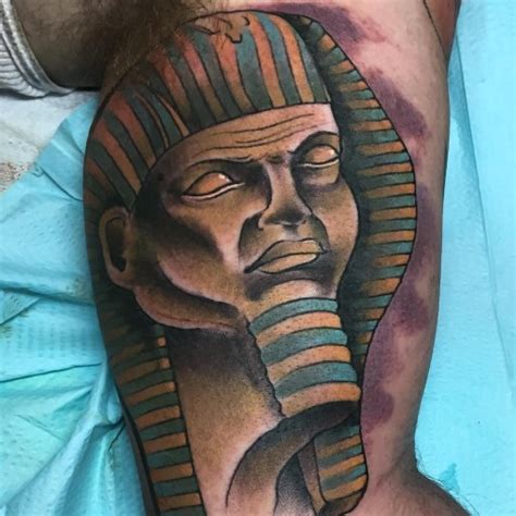 The pharaoh tattoo, part of the great egyptian civilization, enjoys quite a reputation among the tattoo wearers and there are thousands of fans of this tattoo. Pharaoh Head Tattoo | Best Tattoo Ideas Gallery