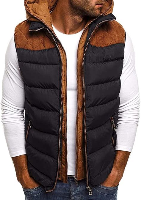 Iynnijoy Mens Winter Windproof Thermal Puffer Vest Big And Tall Padded