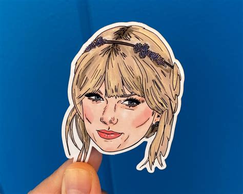 Taylor Swift Sticker Vinyl Hand Drawn Etsy