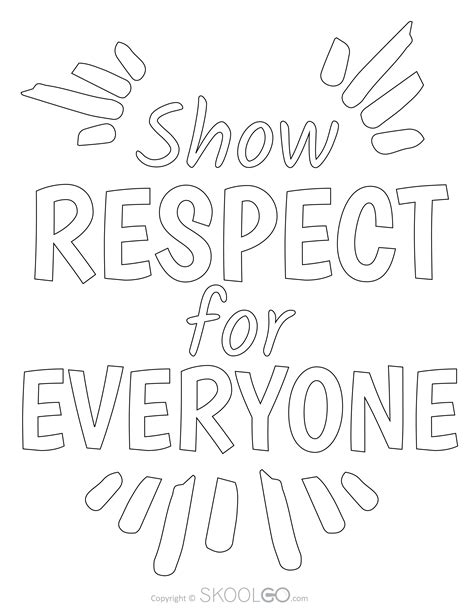 Show Respect For Everyone Free Poster Skoolgo