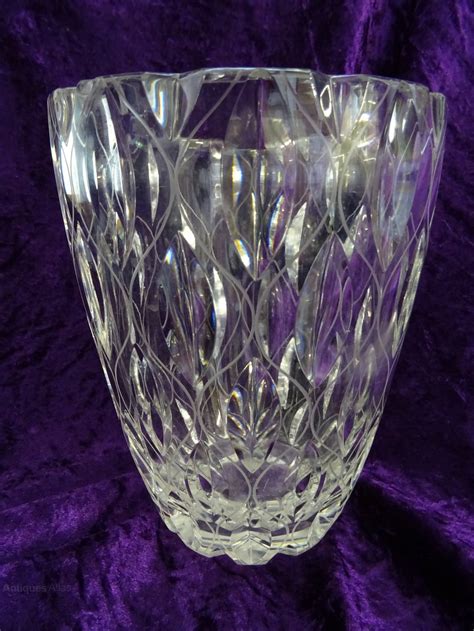 Antiques Atlas Art Deco Lead Crystal Cut Glass Vase