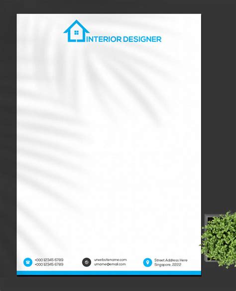 Interior Design Letterhead Free Download Psd Room