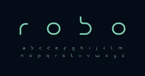 Future Font Alphabet Minimal Lowercase Letters Smart Space
