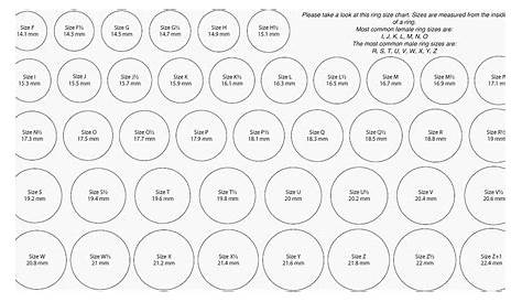 Printable Ring Size Chart Free | cuteconservative