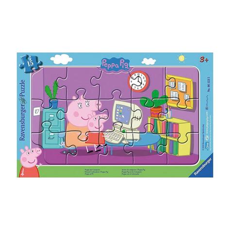 Ravensburger Puzzle Rahmen Puzzle 15 Teile 25x145 Cm Peppa Pig