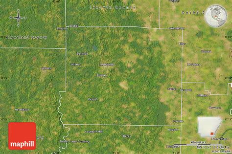 Satellite Map Of Drew County