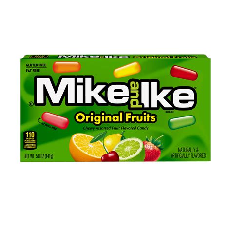 Mike And Ike Original Fruits Chewy Candy 5 Ounce Theater Box 1 Count