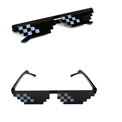 Cod Game Minecraft Goggles Glasses Thug Life 8 Bit Mlg Pixelated Sunglasses Minecraft Players