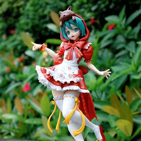 anime hatsune miku red riding hood project diva 2nd pvc action figure collectible model toy 25cm
