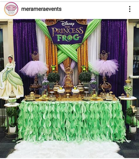 Princess And The Frog Theme Preschool Spring Formal Dessert Table And