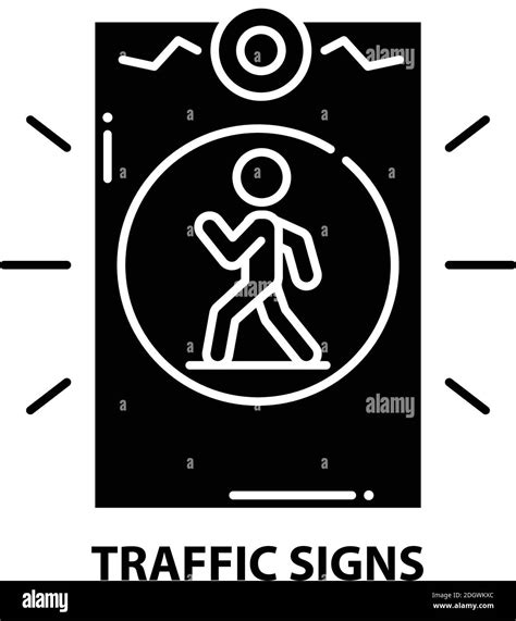 Traffic Signs Symbol Icon Black Vector Sign With Editable Strokes