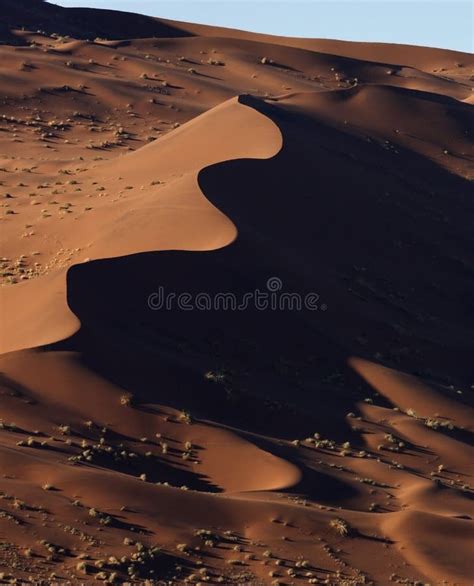 Sand Dunes Sossuvlei In The Namib Desert Namibia Stock Image