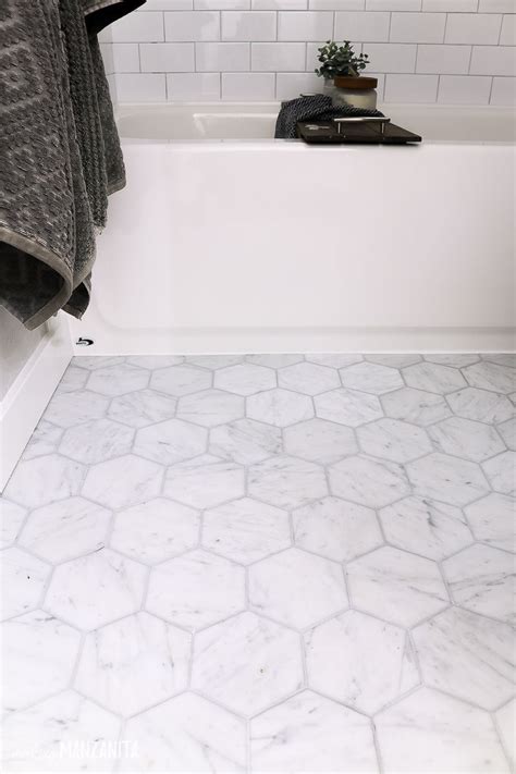 Loving The Modern Look Of This Marble Hexagon Pattern Tile With Gray