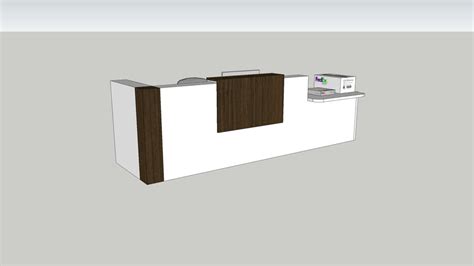 Modern Reception Desk White Wood Trim 3d Warehouse