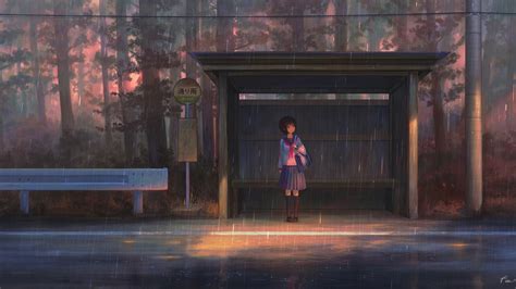 1280x720 Rain Anime Girl Bustand 4k 720p Hd 4k Wallpapers Images