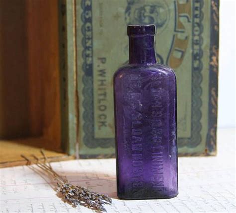 Vintage Purple Bottle Amethyst Glass Antique Sloan S Etsy Purple Bottle Amethyst Glass Bottle