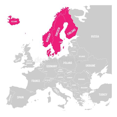 Map Of Norway And Finland Stock Illustration Illustration Of