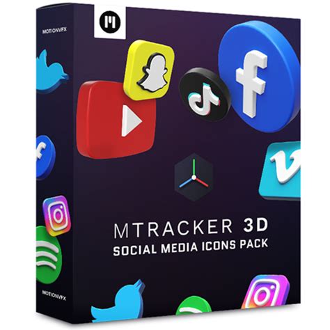 Mtracker 3d Social Media Icons Pack — 3d Icons For Mtracker 3d