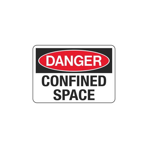 Confined Space Decals Danger Confined Space 35 X 5