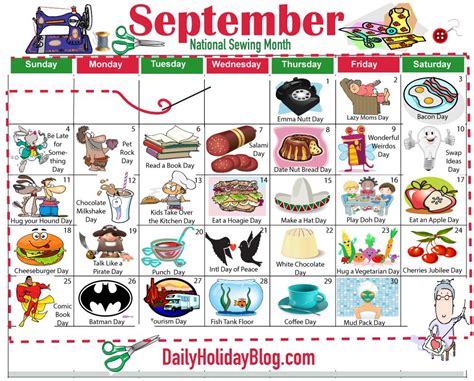 National Day Calendar September Printable Calendar Collection