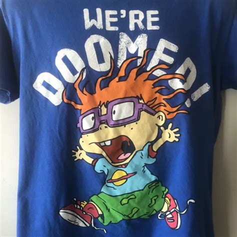 Nickelodeon Rugrats Chuckie Finster Were Doomed Tee Shirt Unisex Large