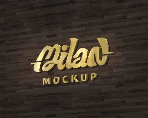 Make a logo for free. Mockup logo 3D Gold on Behance