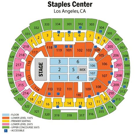 Staples Center Staples Center Event Seating Chart Eric Church Tickets