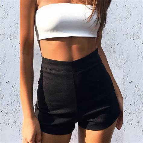 2018 Summer Zanzea Sexy High Waist Skinny Solid Zipper Shorts Women Slim Club Shorts Ladies