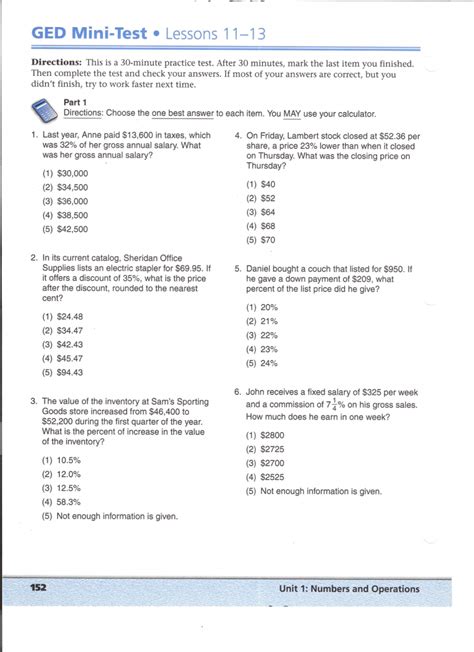 Printable Ged Practice Worksheets Pdf Printable Worksheets