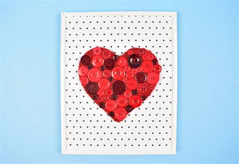 Heart Button Art Valentines Day Craft Dreamalittlebigger 18 ⋆ Dream A
