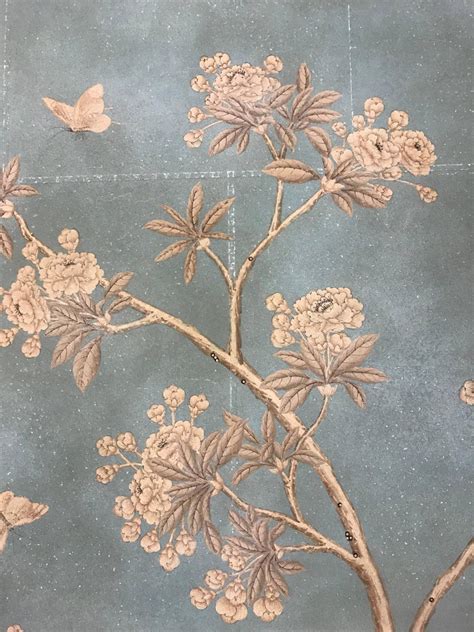 Pair Of Gracie Hand Painted Wallpaper Panels At 1stdibs