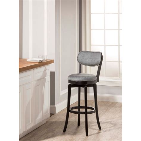 Hillsdale Wood Stools 4037 827 Swivel Counter Stool With Gray Full Back
