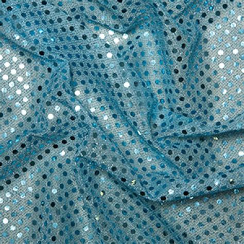 Pale Blue 3mm Sequin Fabric Shiny Sparkly Material 44 112cm